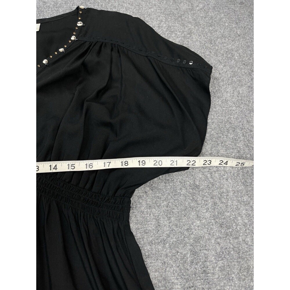 Soft Surroundings Kaftan Dress Womens Large Sea Shell Accent Resort Cruise Black - Picture 11 of 14